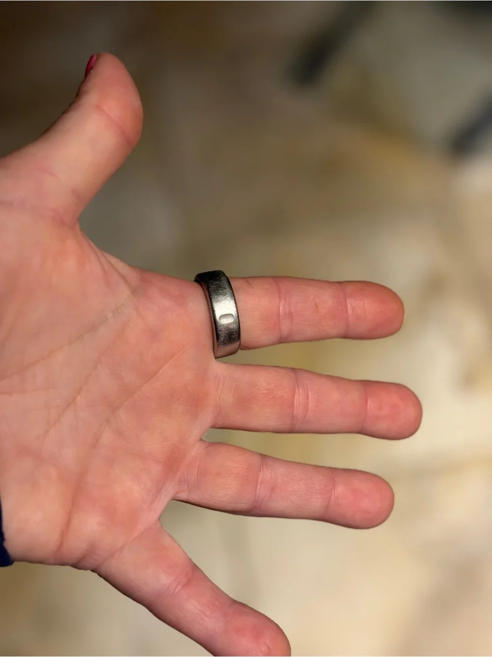 Oura Gen3 Smart Ring in brushed nickel — Size 10